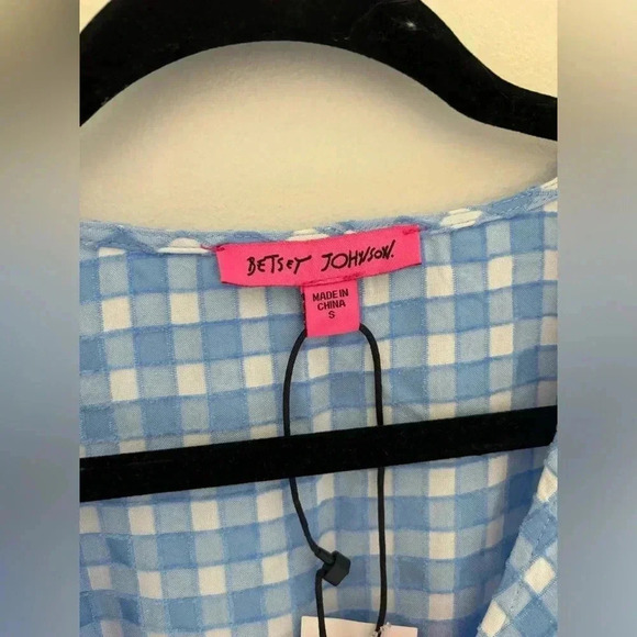 Betsey Johnson Gingham Print Midi  Dress - Picture 8 of 9